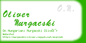 oliver murgacski business card